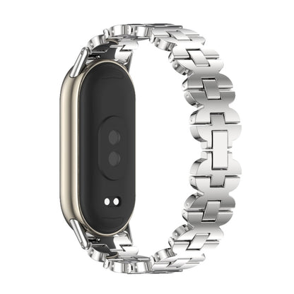 For Xiaomi Smart Band 10 / 9 / 8 Mijobs Bone Chain Stainless Steel Watch Band(Silver) - Watch Bands by MIJOBS | Online Shopping UK | buy2fix