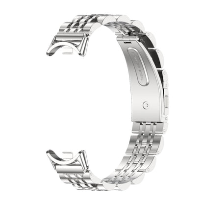 For Xiaomi Smart Band 10 / 9 / 8 Mijobs Seven Bead Stainless Steel Watch Band(Silver) - Watch Bands by MIJOBS | Online Shopping UK | buy2fix