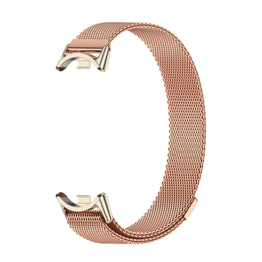 For Xiaomi Smart Band 10 / 9 / 8 Mijobs Milan Magnetic Metal Stainless Steel Watch Band(Rose Gold+Light Gold) - Watch Bands by MIJOBS | Online Shopping UK | buy2fix