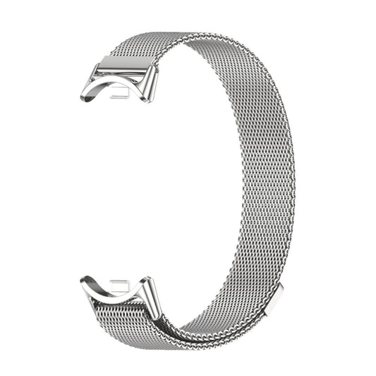 For Xiaomi Smart Band 10 / 9 / 8 Mijobs Milan Magnetic Metal Stainless Steel Watch Band(Silver) - Watch Bands by MIJOBS | Online Shopping UK | buy2fix