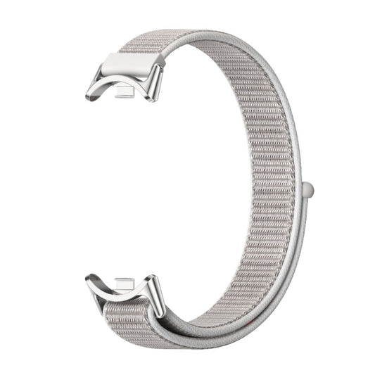 For Xiaomi Smart Band 10 / 9 / 8 Mijobs Breathable Nylon Loop Watch Band(Sea Shell Silver) - Watch Bands by MIJOBS | Online Shopping UK | buy2fix