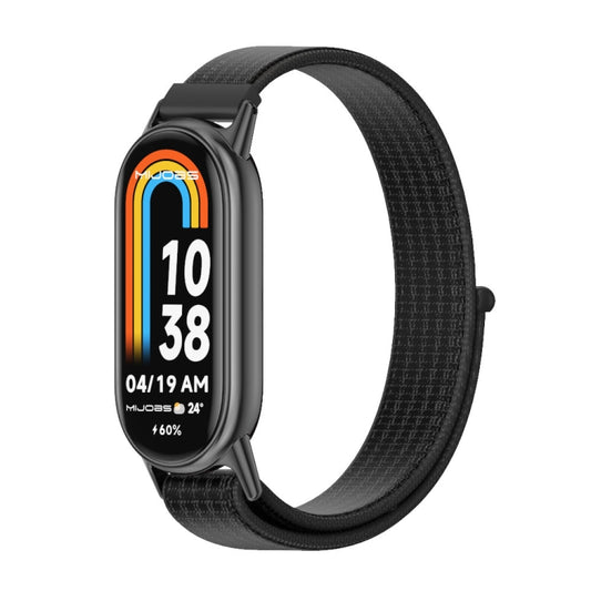 For Xiaomi Smart Band 10 / 9 / 8 Mijobs Breathable Nylon Loop Watch Band(Black) - Watch Bands by MIJOBS | Online Shopping UK | buy2fix