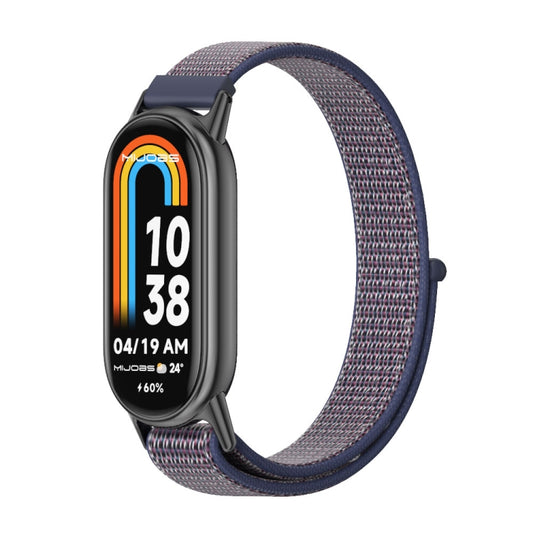 For Xiaomi Smart Band 10 / 9 / 8 Mijobs Breathable Nylon Loop Watch Band(Midnight Blue Black) - Watch Bands by MIJOBS | Online Shopping UK | buy2fix