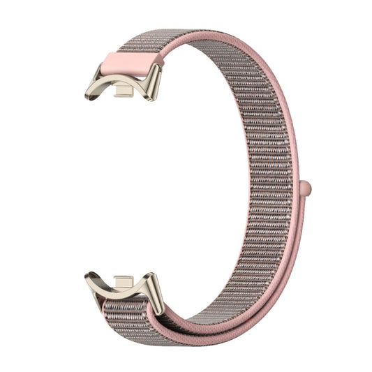 For Xiaomi Smart Band 10 / 9 / 8 Mijobs Breathable Nylon Loop Watch Band(Pink Light Gold) - Watch Bands by MIJOBS | Online Shopping UK | buy2fix