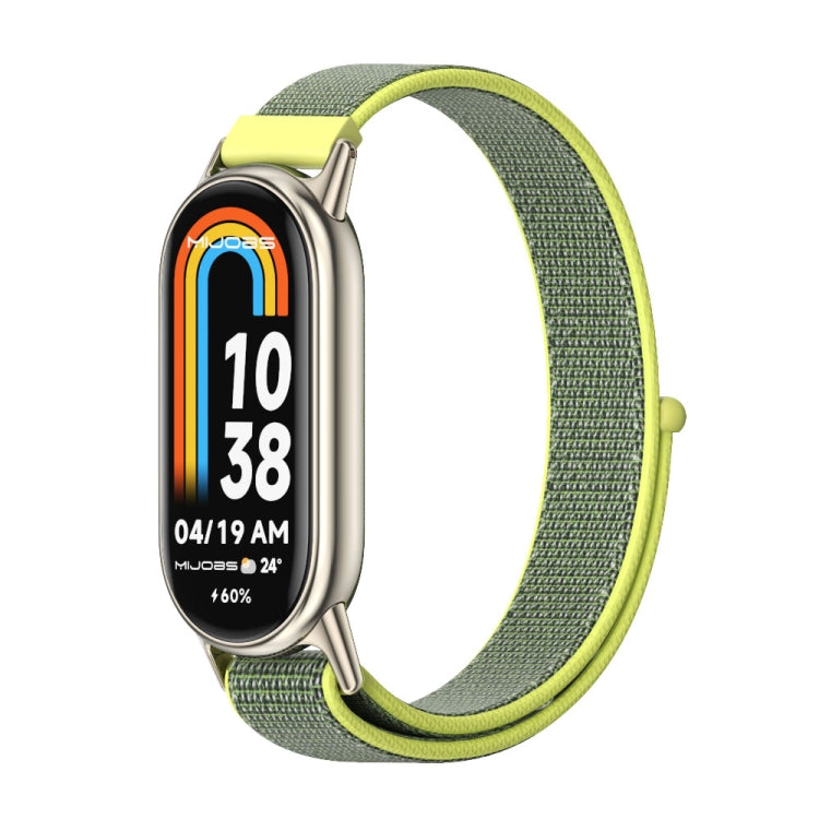 For Xiaomi Smart Band 10 / 9 / 8 Mijobs Breathable Nylon Loop Watch Band(Bright Yellow Light Gold) - Watch Bands by MIJOBS | Online Shopping UK | buy2fix
