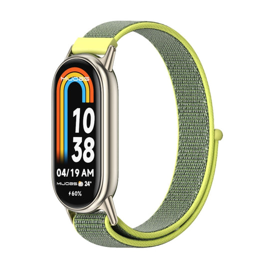 For Xiaomi Smart Band 10 / 9 / 8 Mijobs Breathable Nylon Loop Watch Band(Bright Yellow Light Gold) - Watch Bands by MIJOBS | Online Shopping UK | buy2fix