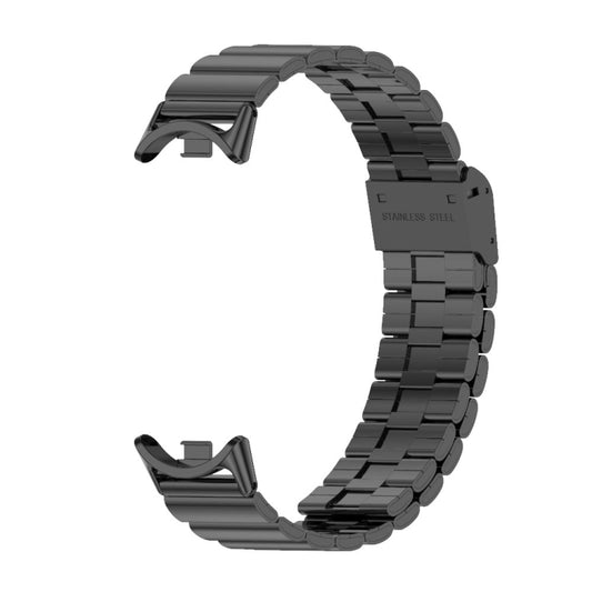 For Xiaomi Smart Band 10 / 9 / 8 Mijobs Bamboo Buckle Stainless Steel Watch Band(Black) - Watch Bands by MIJOBS | Online Shopping UK | buy2fix
