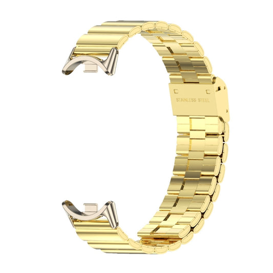 For Xiaomi Smart Band 10 / 9 / 8 Mijobs Bamboo Buckle Stainless Steel Watch Band(Gold+Light Gold) - Watch Bands by MIJOBS | Online Shopping UK | buy2fix