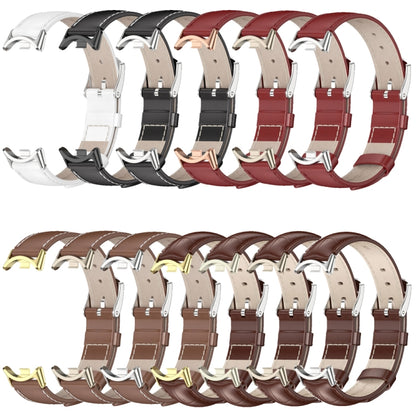 For Xiaomi Smart Band 10 / 9 / 8 Mijobs Genuine Leather Watch Band(Black) - Watch Bands by MIJOBS | Online Shopping UK | buy2fix