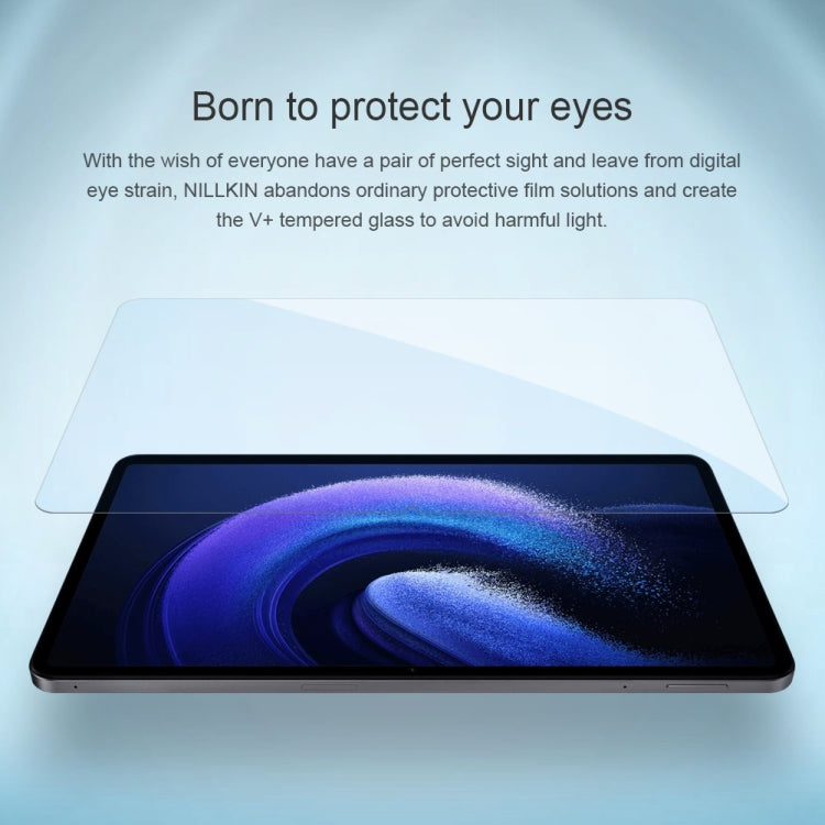 For Xiaomi Pad 6 Pro / Pad 6 NILLKIN V+ Series 0.33mm 4H Anti-blue Ray Tempered Glass Film - More Tablet Tempered Glass by NILLKIN | Online Shopping UK | buy2fix