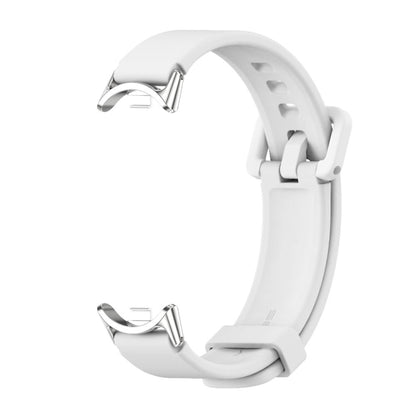 For Xiaomi Smart Band 10 / 9 / 8 Mijobs Silicone Breathable Watch Band(White Silver) - Watch Bands by MIJOBS | Online Shopping UK | buy2fix