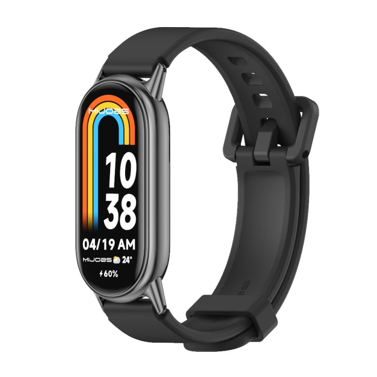 For Xiaomi Smart Band 10 / 9 / 8 Mijobs Silicone Breathable Watch Band(Black) - Watch Bands by MIJOBS | Online Shopping UK | buy2fix