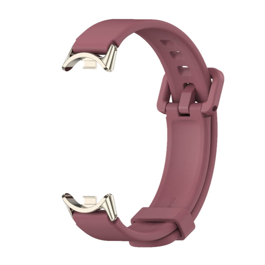 For Xiaomi Smart Band 10 / 9 / 8 Mijobs Silicone Breathable Watch Band(Wine Red+Light Gold) - Watch Bands by MIJOBS | Online Shopping UK | buy2fix