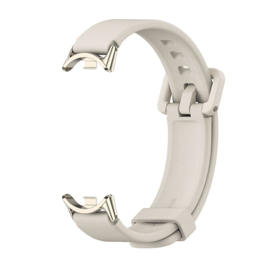 For Xiaomi Smart Band 10 / 9 / 8 Mijobs Silicone Breathable Watch Band(Grey+Light Gold) - Watch Bands by MIJOBS | Online Shopping UK | buy2fix
