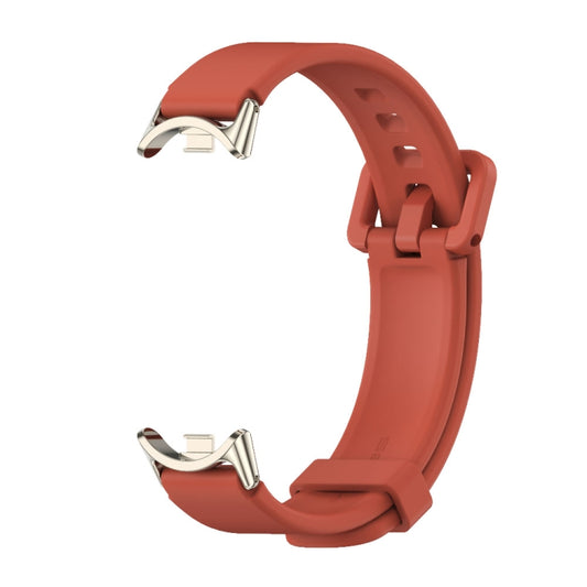 For Xiaomi Smart Band 10 / 9 / 8 Mijobs Silicone Breathable Watch Band(Orange+Light Gold) - Watch Bands by MIJOBS | Online Shopping UK | buy2fix
