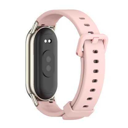 For Xiaomi Smart Band 10 / 9 / 8 Mijobs Silicone Breathable Watch Band(Pink Light Gold) - Watch Bands by MIJOBS | Online Shopping UK | buy2fix