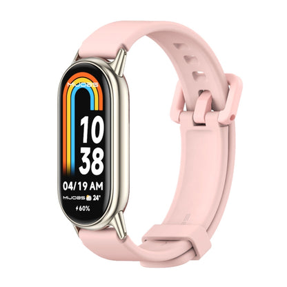 For Xiaomi Smart Band 10 / 9 / 8 Mijobs Silicone Breathable Watch Band(Pink Light Gold) - Watch Bands by MIJOBS | Online Shopping UK | buy2fix