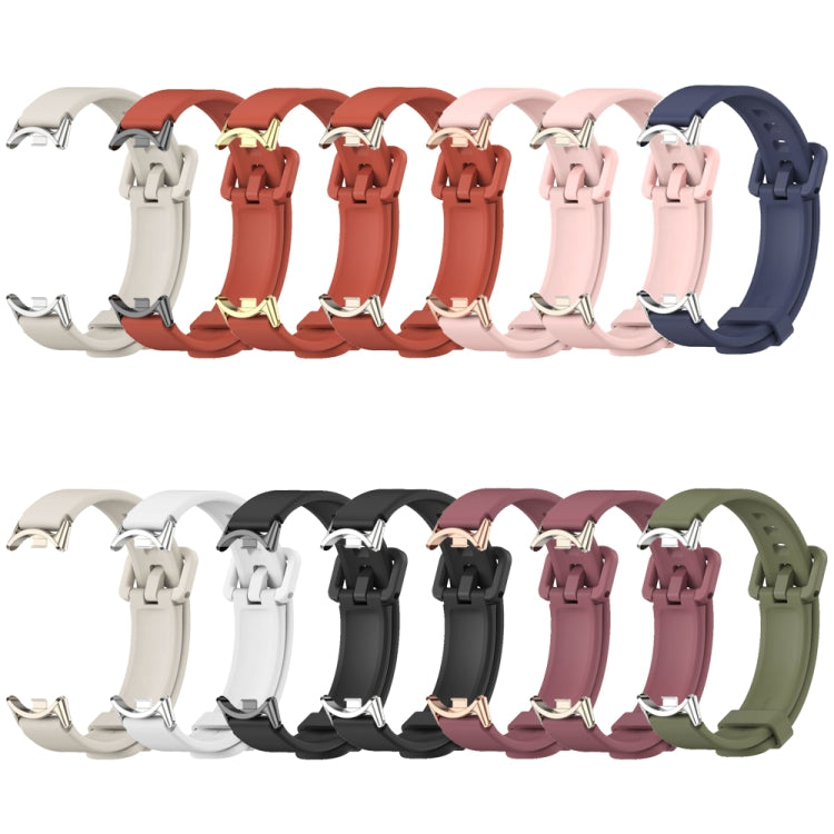 For Xiaomi Smart Band 10 / 9 / 8 Mijobs Silicone Breathable Watch Band(Army Green+Silver) - Watch Bands by MIJOBS | Online Shopping UK | buy2fix