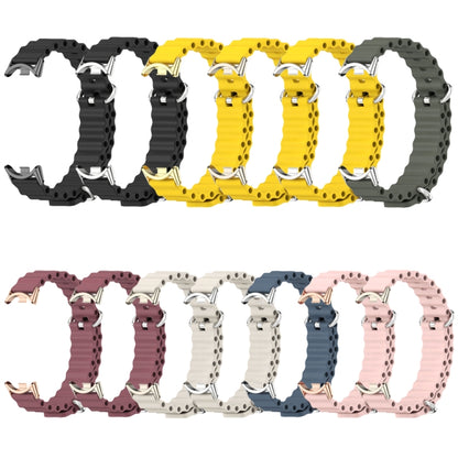 For Xiaomi Smart Band 10 / 9 / 8 Mijobs Marine Silicone Breathable Watch Band(Black Silver) - Watch Bands by MIJOBS | Online Shopping UK | buy2fix