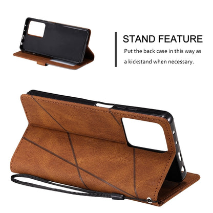 For Redmi Note 12 Pro 5G Global Skin Feel Splicing Leather Phone Case(Brown) by buy2fix