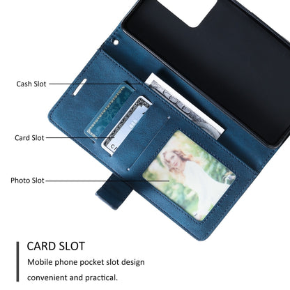 For Redmi Note 12 Pro+ Skin Feel Splicing Leather Phone Case(Blue) by buy2fix