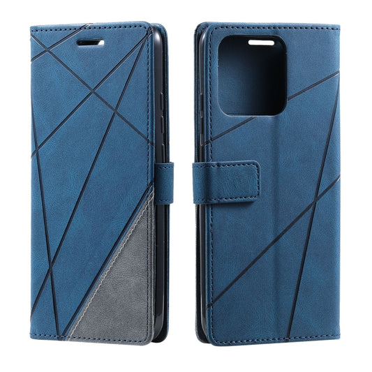 For Xiaomi 13 Skin Feel Splicing Leather Phone Case(Blue) - Xiaomi Cases by buy2fix | Online Shopping UK | buy2fix