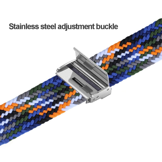 For Xiaomi Mi Band 8 Adjustable Nylon Braided Steel Buckle Watch Band(Rainbow) - Watch Bands by buy2fix | Online Shopping UK | buy2fix