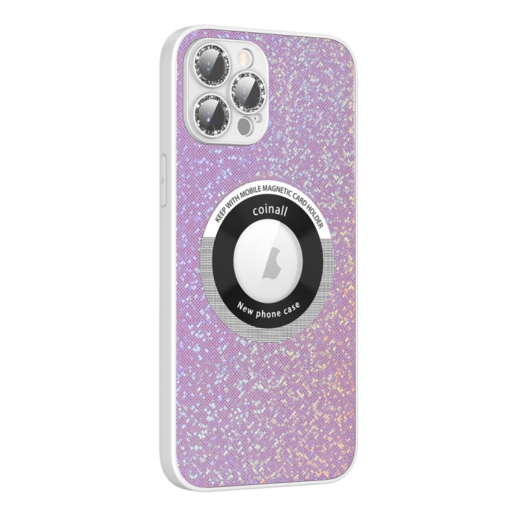 For iPhone 11 Pro Colorful Glitter Magnetic Magsafe TPU + PC Phone Case(Pink) by buy2fix