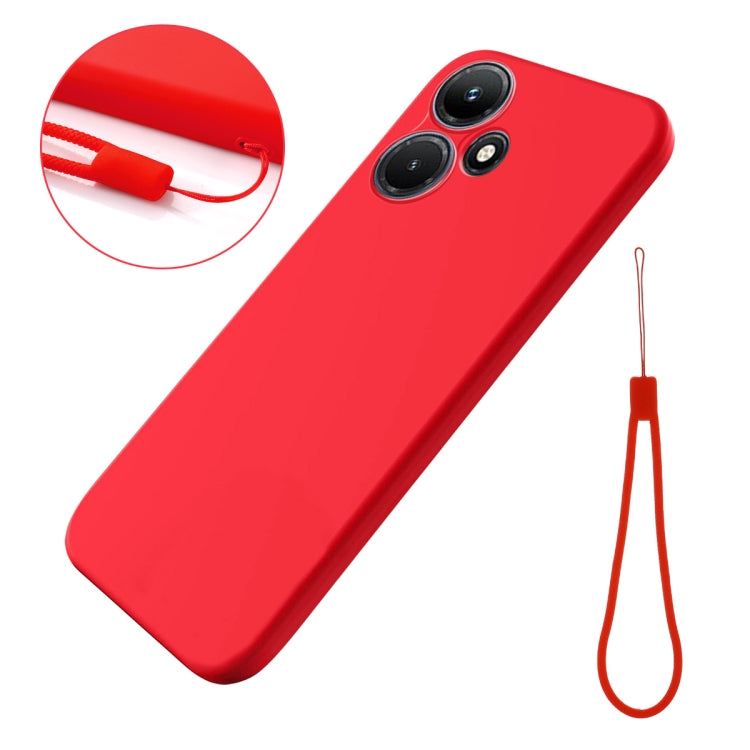 For Infinix Hot 30 Pure Color Liquid Silicone Shockproof Phone Case(Red) by buy2fix
