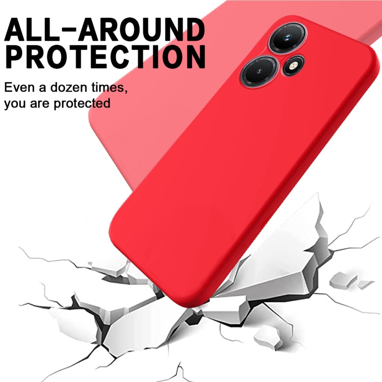 For Infinix Hot 30 Pure Color Liquid Silicone Shockproof Phone Case(Red) by buy2fix