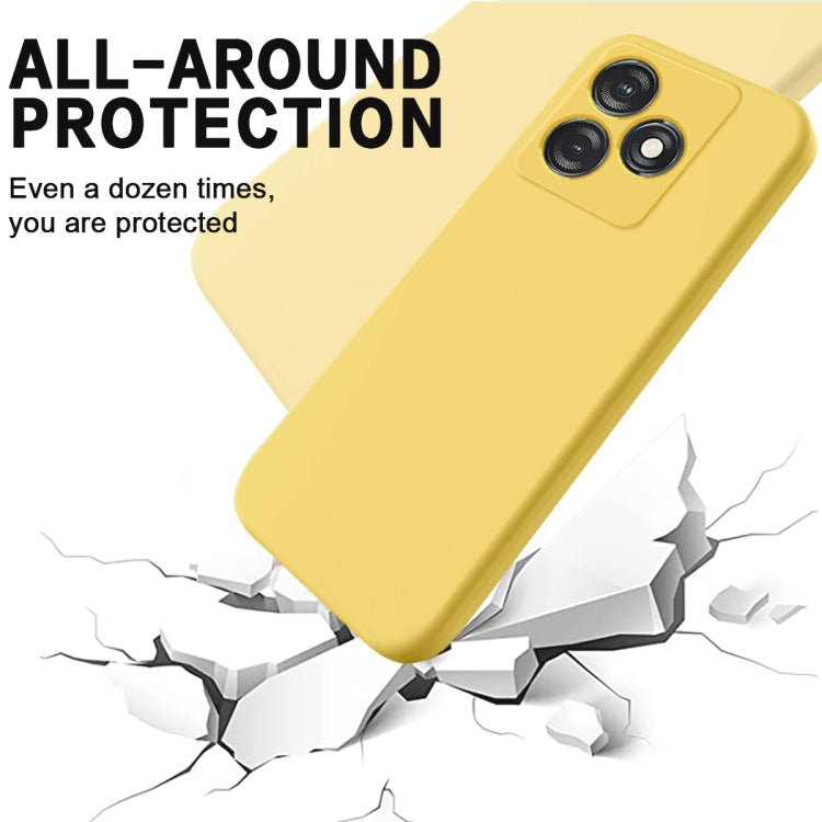 For Tecno Spark 10 4G / 10C 4G Pure Color Liquid Silicone Shockproof Phone Case(Yellow) by buy2fix