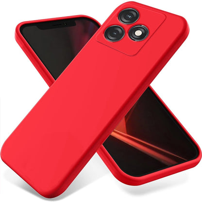 For Tecno Spark 10 4G / 10C 4G Pure Color Liquid Silicone Shockproof Phone Case(Red) by buy2fix