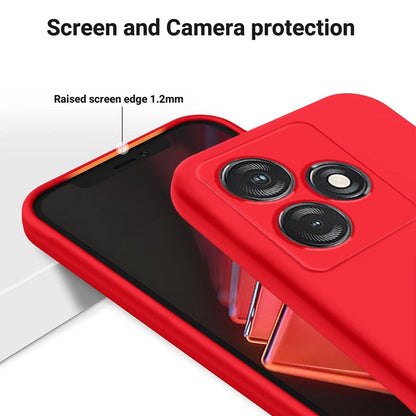 For Tecno Spark 10 4G / 10C 4G Pure Color Liquid Silicone Shockproof Phone Case(Red) by buy2fix