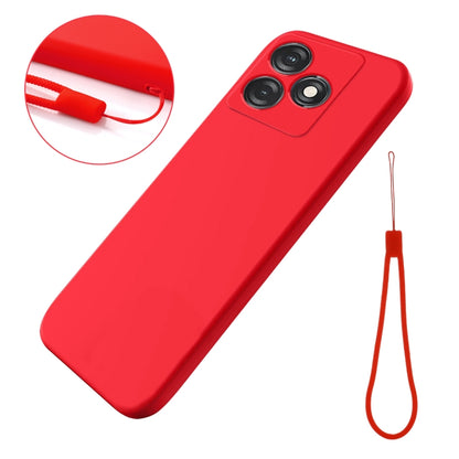 For Tecno Spark 10 4G / 10C 4G Pure Color Liquid Silicone Shockproof Phone Case(Red) by buy2fix