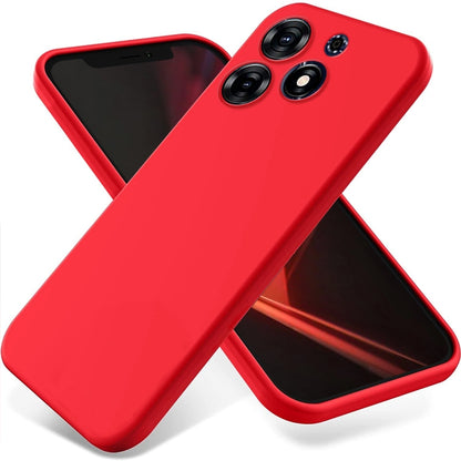 For Tecno Spark 10 Pro 4G Pure Color Liquid Silicone Shockproof Phone Case(Red) by buy2fix