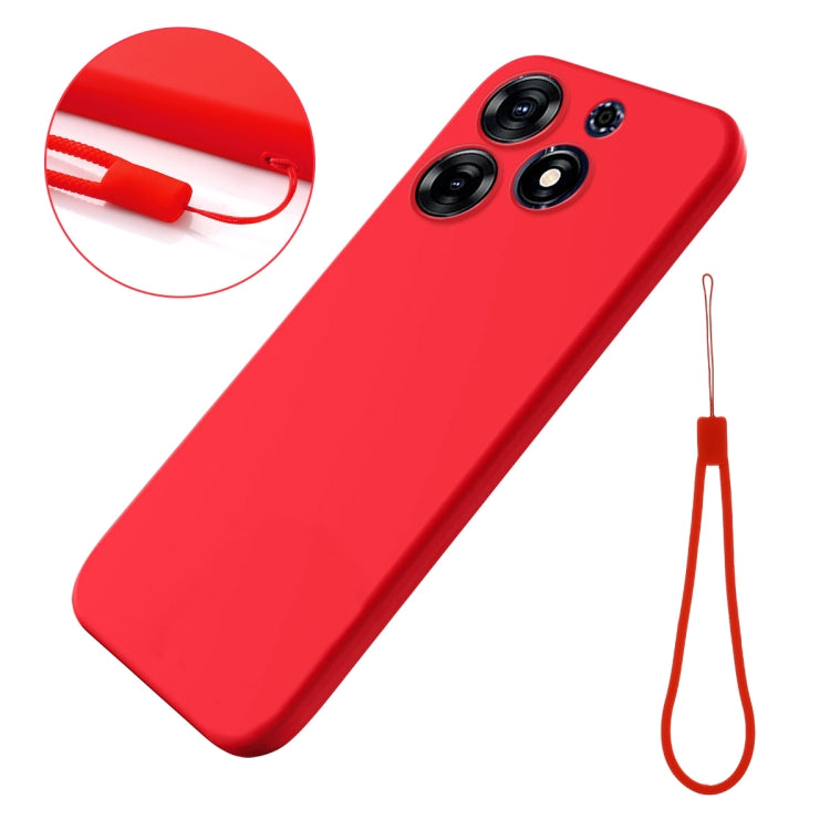 For Tecno Spark 10 Pro 4G Pure Color Liquid Silicone Shockproof Phone Case(Red) by buy2fix