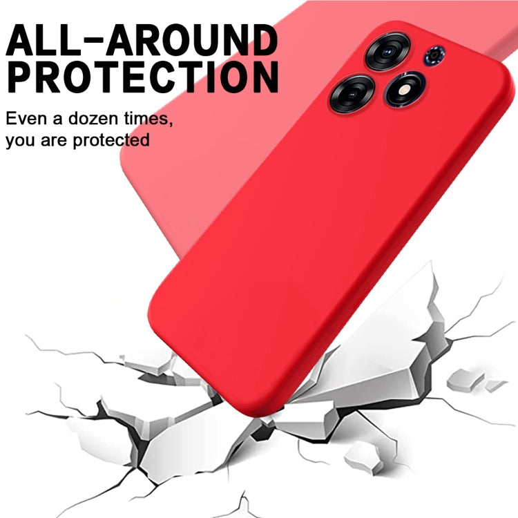For Tecno Spark 10 Pro 4G Pure Color Liquid Silicone Shockproof Phone Case(Red) by buy2fix