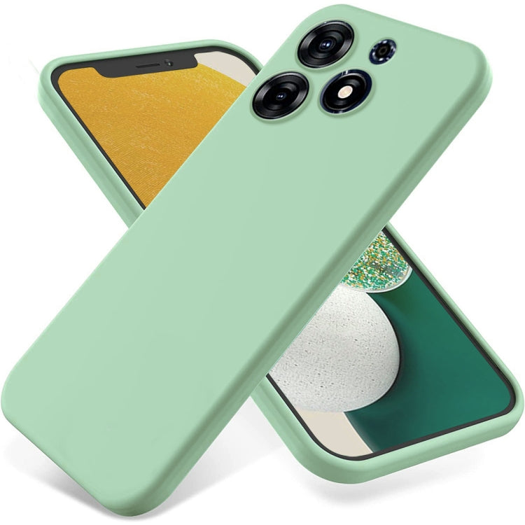 For Tecno Spark 10 Pro 4G Pure Color Liquid Silicone Shockproof Phone Case(Green) by buy2fix