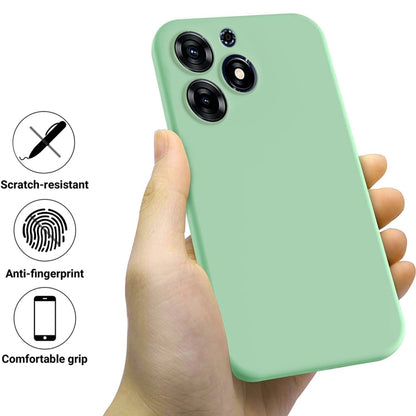 For Tecno Spark 10 Pro 4G Pure Color Liquid Silicone Shockproof Phone Case(Green) by buy2fix