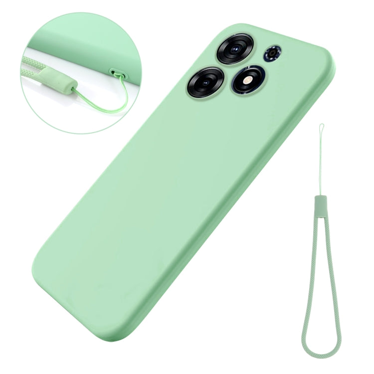 For Tecno Spark 10 Pro 4G Pure Color Liquid Silicone Shockproof Phone Case(Green) by buy2fix