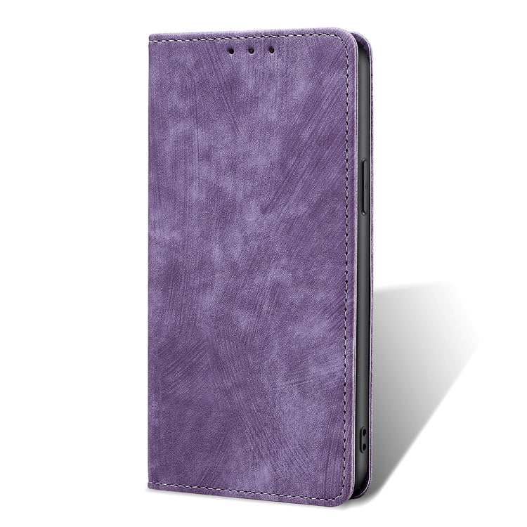 For Xiaomi 13 Ultra 5G RFID Anti-theft Brush Magnetic Leather Phone Case(Purple) - Xiaomi Cases by buy2fix | Online Shopping UK | buy2fix