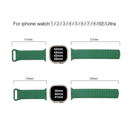 For Apple Watch Ultra 49mm Loop Magnetic Silicone Watch Band(Coffee Black) - Watch Bands by buy2fix | Online Shopping UK | buy2fix