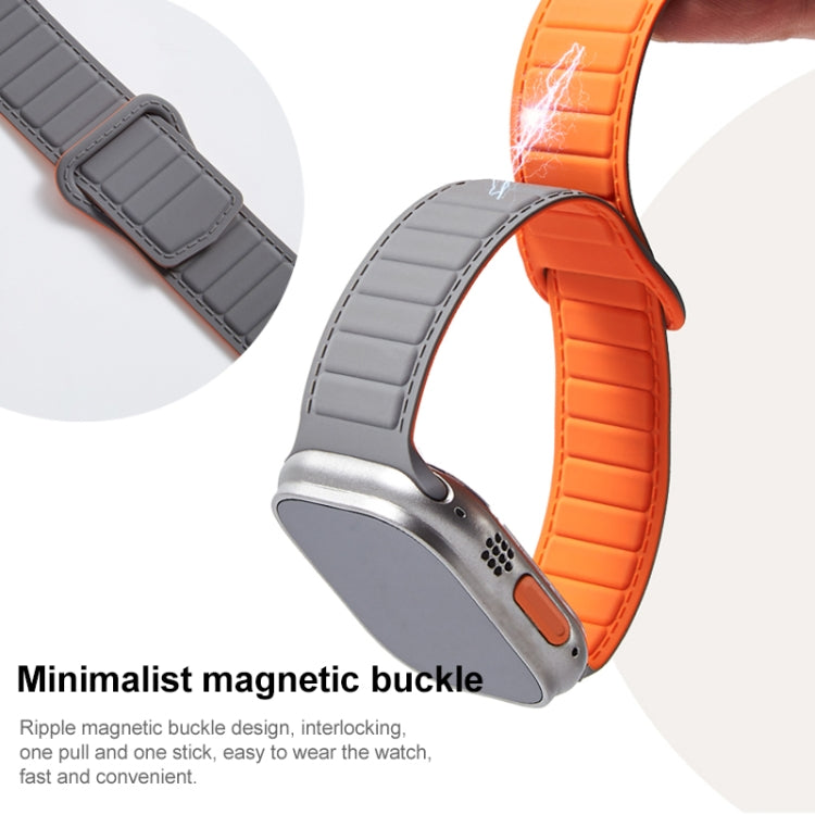 For Apple Watch Ultra 49mm Loop Magnetic Silicone Watch Band(Coffee Black) - Watch Bands by buy2fix | Online Shopping UK | buy2fix