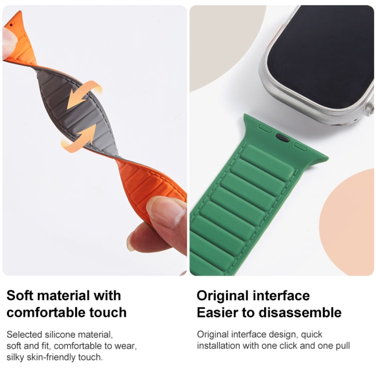 For Apple Watch Ultra 49mm Loop Magnetic Silicone Watch Band(Coffee Black) - Watch Bands by buy2fix | Online Shopping UK | buy2fix
