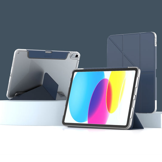 For iPad 2025 / 2022 Mutural Deformation Stand Smart Leather Tablet Case(Dark Blue) - iPad Pro 12.9 (2020) Cases by Mutural | Online Shopping UK | buy2fix