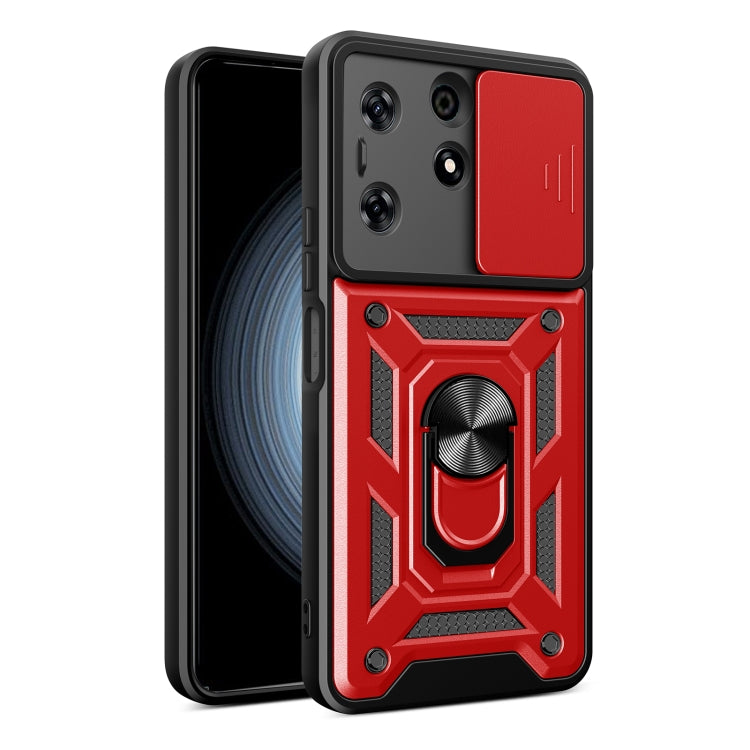 For Tecno Spark 10 Pro Sliding Camera Cover Design TPU+PC Phone Case(Red) by buy2fix