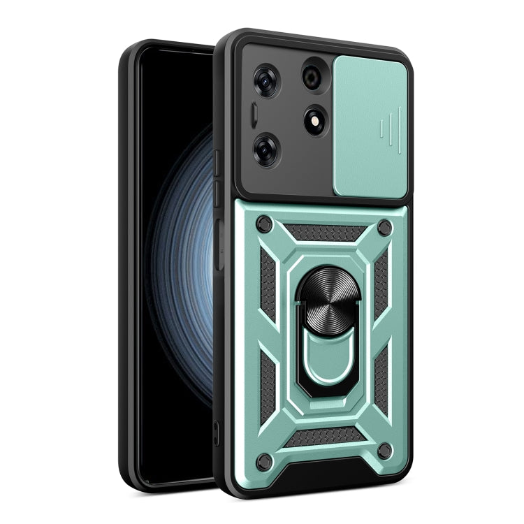 For Tecno Spark 10 Pro Sliding Camera Cover Design TPU+PC Phone Case(Green) by buy2fix
