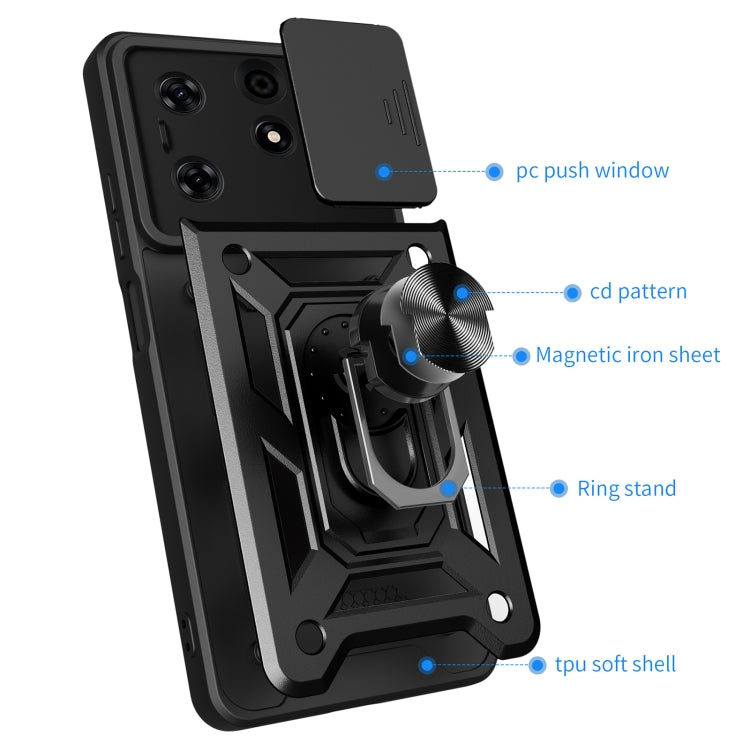 For Tecno Spark 10 Pro Sliding Camera Cover Design TPU+PC Phone Case(Green) by buy2fix