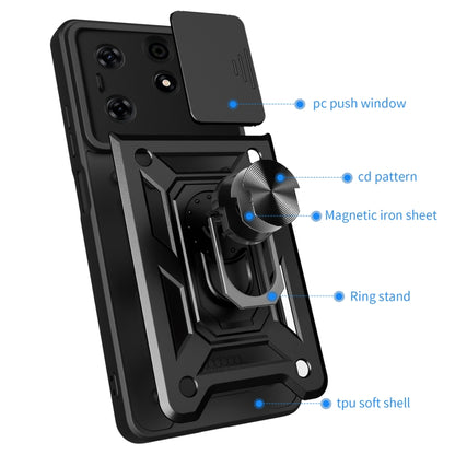 For Tecno Spark 10 Pro Sliding Camera Cover Design TPU+PC Phone Case(Green) by buy2fix