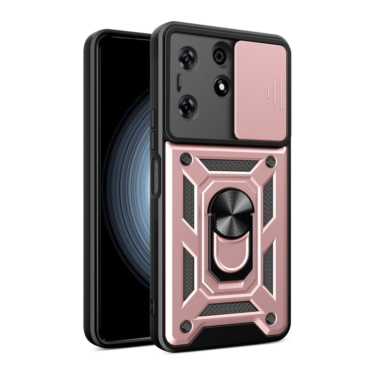 For Tecno Spark 10 Pro Sliding Camera Cover Design TPU+PC Phone Case(Rose Gold) by buy2fix
